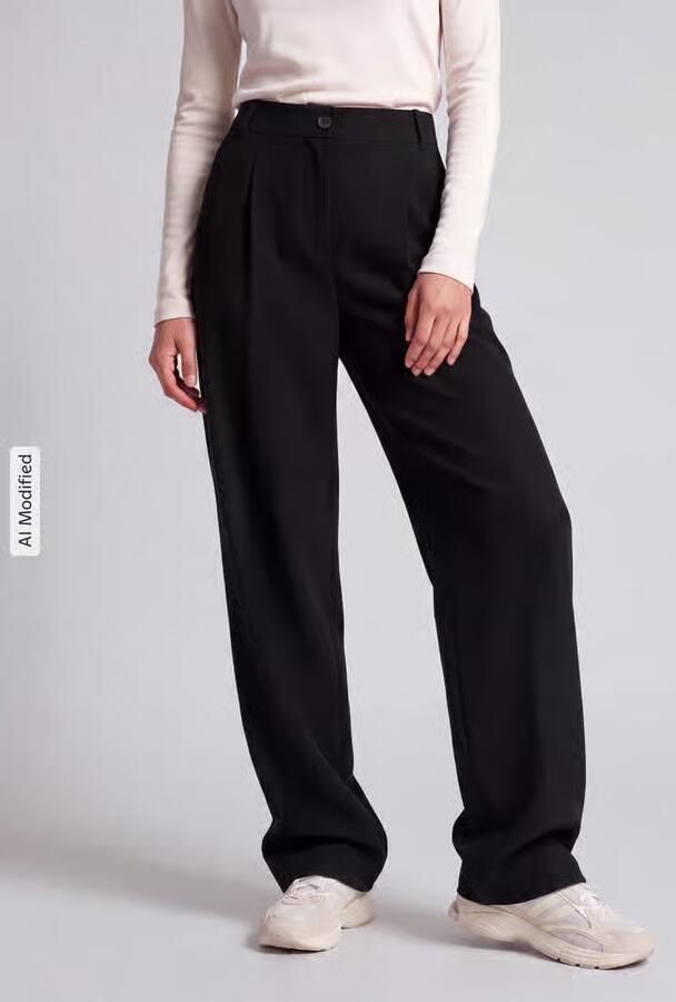Vero Moda Wijdvallende broek met viscose model 'STELLA' - Foto 2