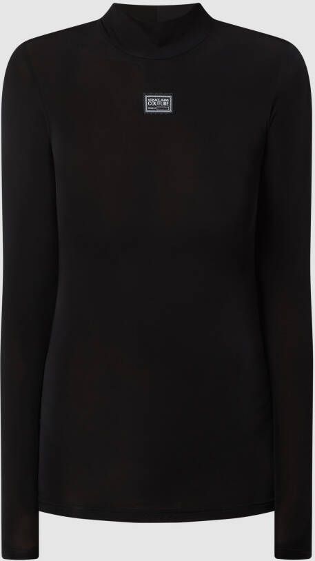 Versace Jeans Couture Dolcevita con logo stampato fronte donna Versace 73Hah617-J0007 Nero Zwart Dames