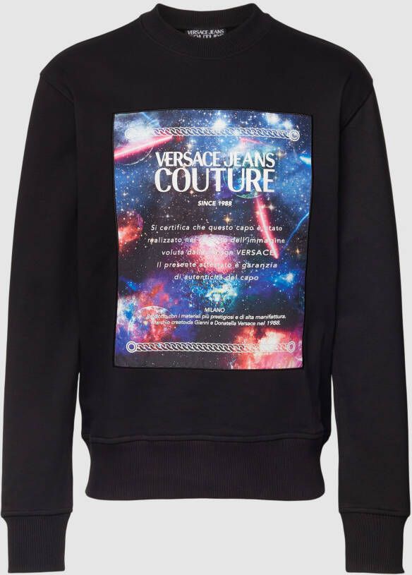 Versace Jeans Couture Sweatshirt van katoen met contrastgarnering
