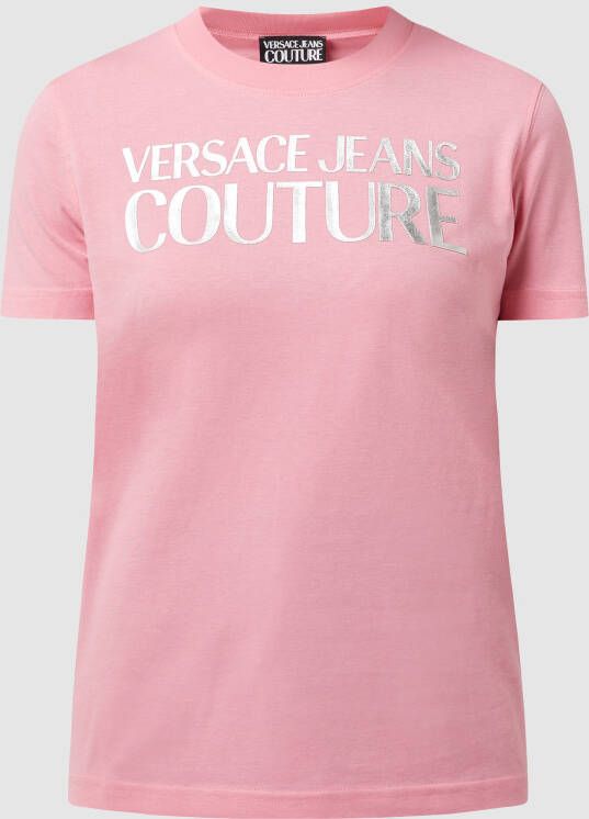 Versace Jeans Couture T-shirts and Polos White Roze Dames