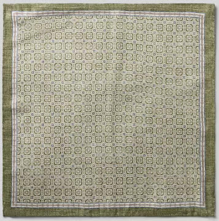 Verugia Pochet van pure zijde met all-over print