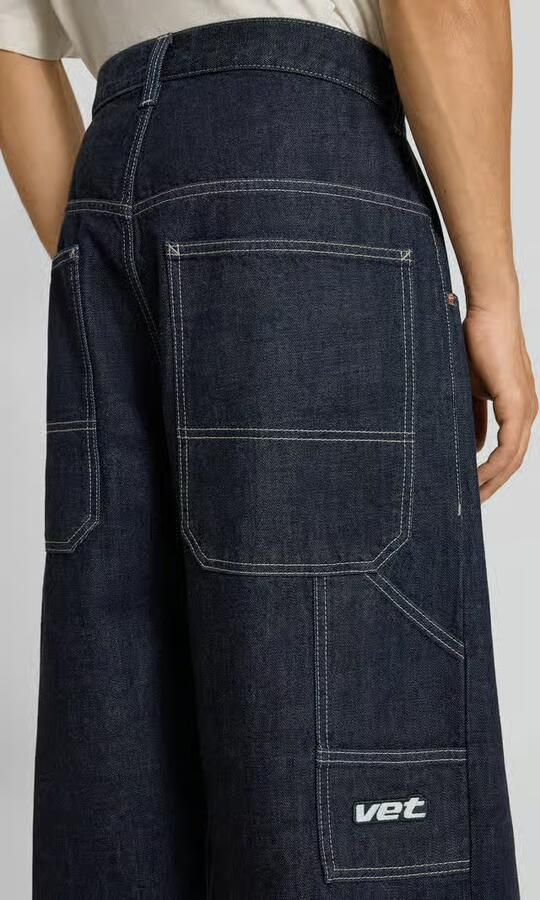 VETEMENTS Wide fit jeans met logopatch