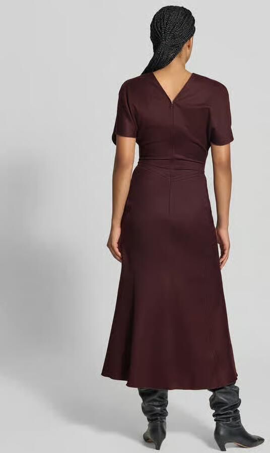 Victoria Beckham Avondjurk van zijde met tailleriem - Foto 3