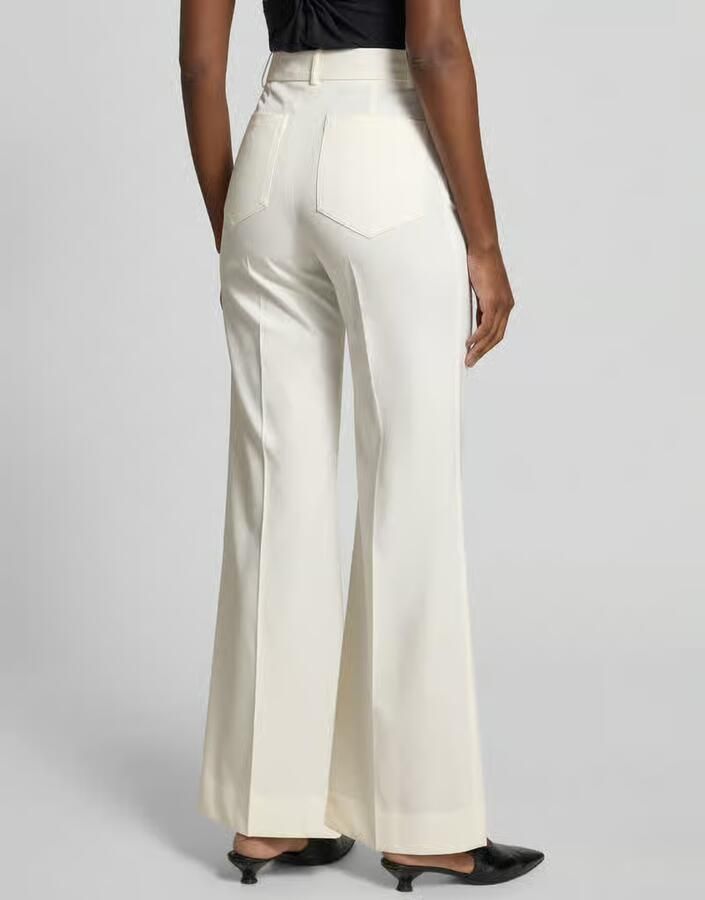Victoria Beckham flared fit stoffen broek van wolmix - Foto 2