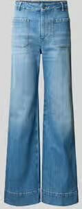 Victoria Beckham High waist wide leg jeans met zijzakken