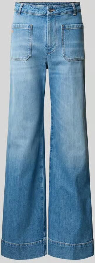 Victoria Beckham High waist wide leg jeans met zijzakken