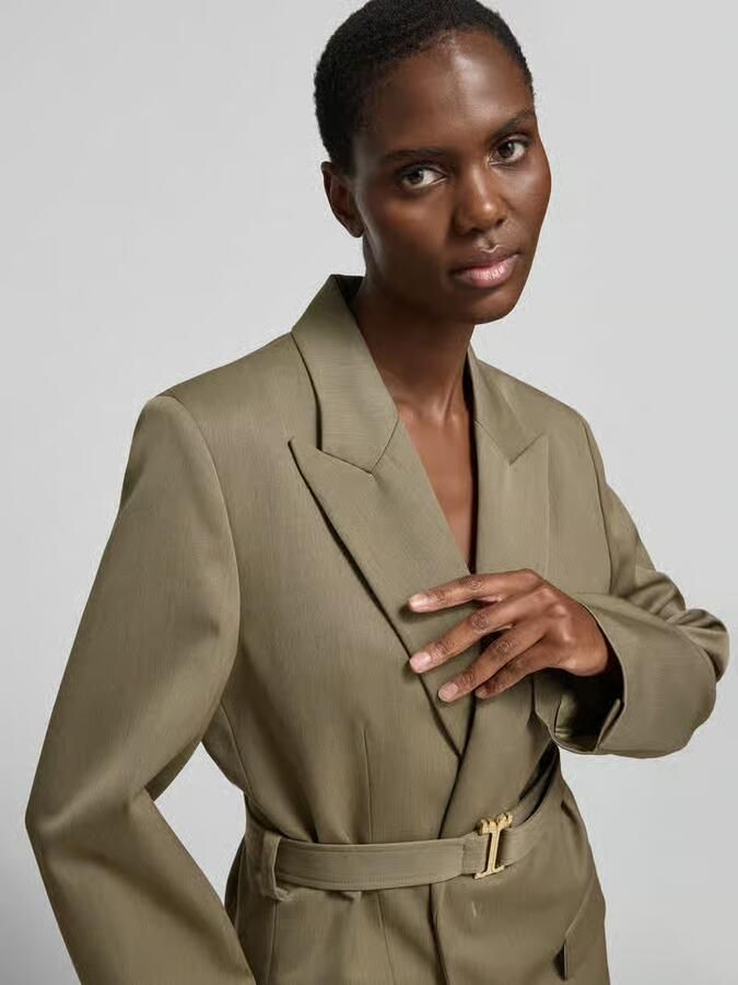 Victoria Beckham Lange blazer van wolmix