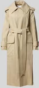 Victoria Beckham Lange jas met tailleriem