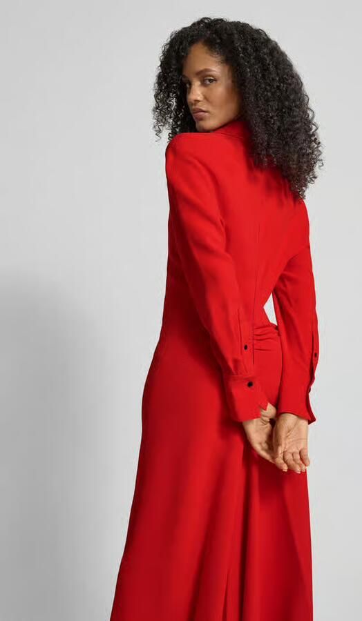 Victoria Beckham Midi-jurk met resortkraag
