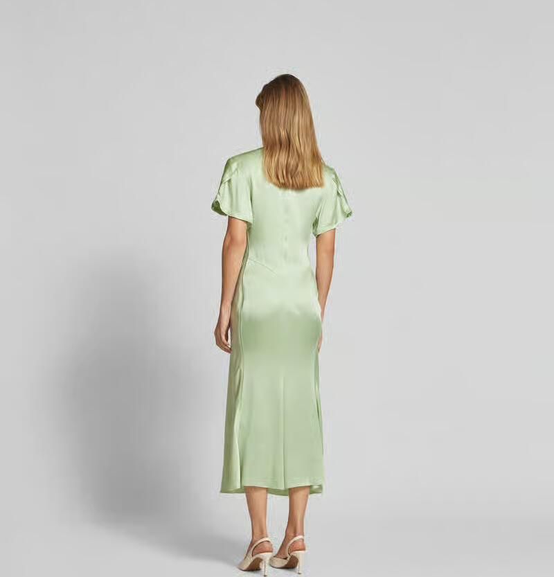 Victoria Beckham Midi-jurk van pure viscose - Foto 3