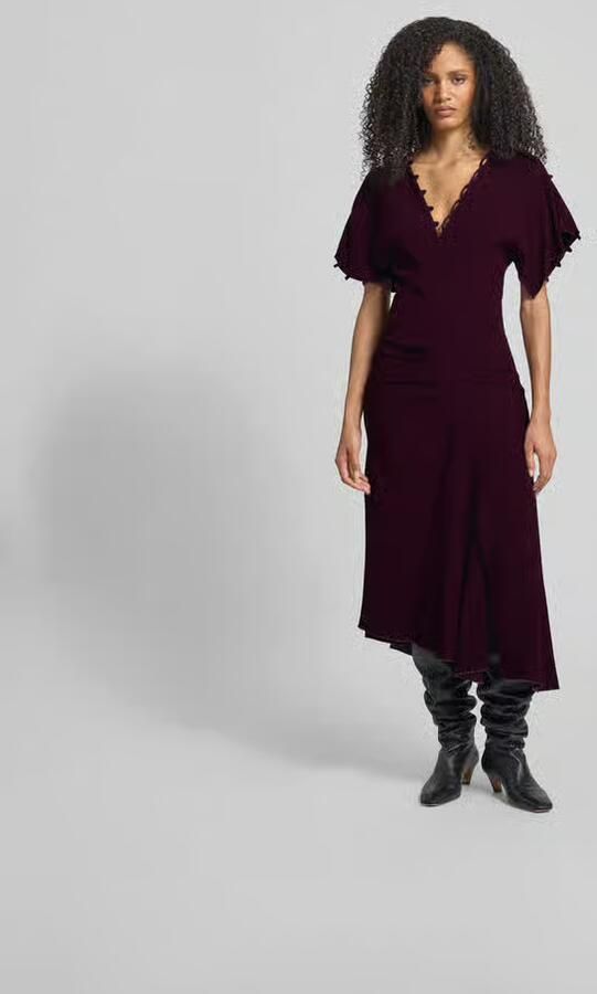 Victoria Beckham Midi-jurk van viscosemix - Foto 2