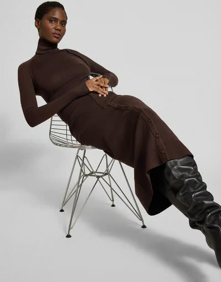 Victoria Beckham Midirok in gebreide look
