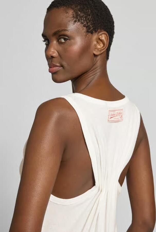 Victoria Beckham regular fit top met linnen