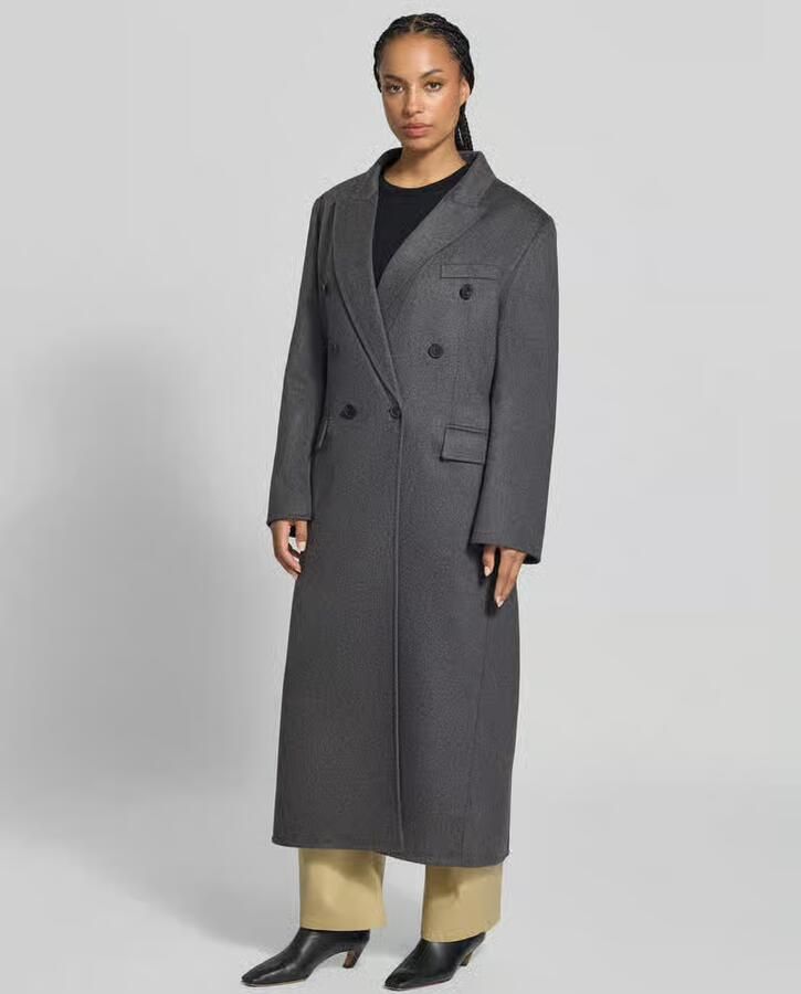 Victoria Beckham relaxed fit lange jas van scheerwolmix - Foto 2
