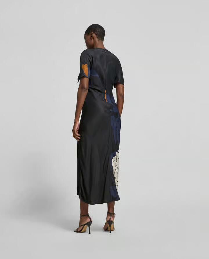 Victoria Beckham Slim fit maxi-jurk van pure viscose - Foto 2
