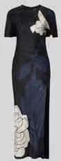 Victoria Beckham Slim fit maxi-jurk van pure viscose