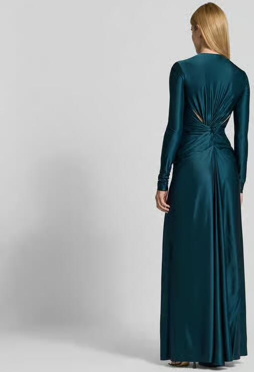 Victoria Beckham Slim fit maxijurk van viscosemix