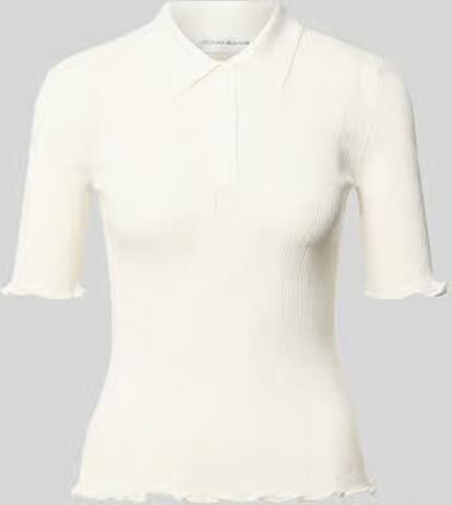 Victoria Beckham slim fit poloshirt in brei-look - Foto 2