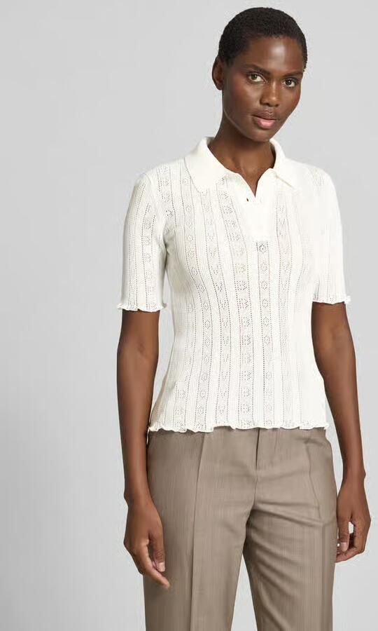 Victoria Beckham slim fit poloshirt in brei-look - Foto 3