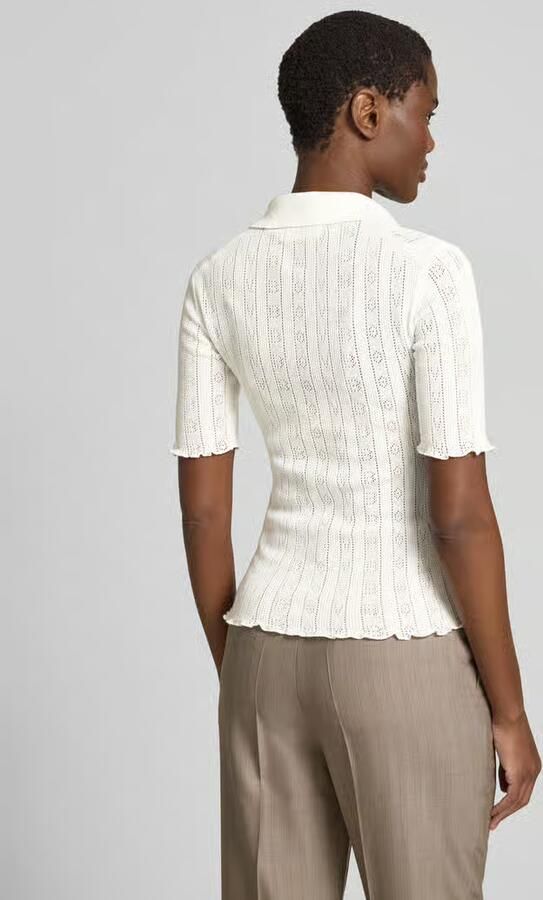 Victoria Beckham slim fit poloshirt in brei-look - Foto 2