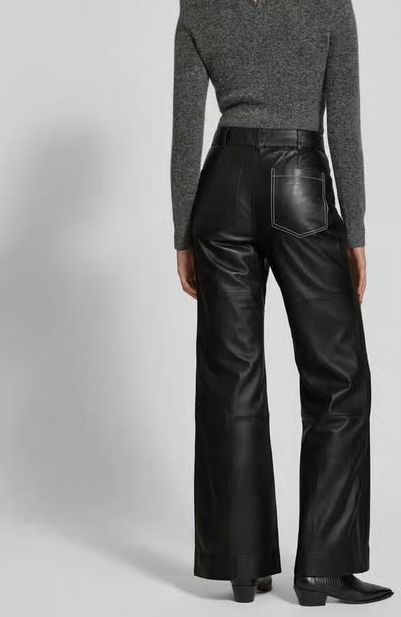 Victoria Beckham Stoffen broek in leerlook - Foto 2