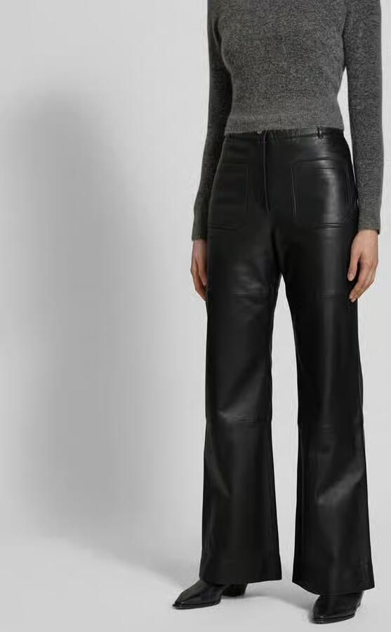 Victoria Beckham Stoffen broek in leerlook - Foto 3