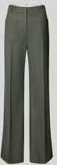 Victoria Beckham Straight fit bandplooibroek met wol