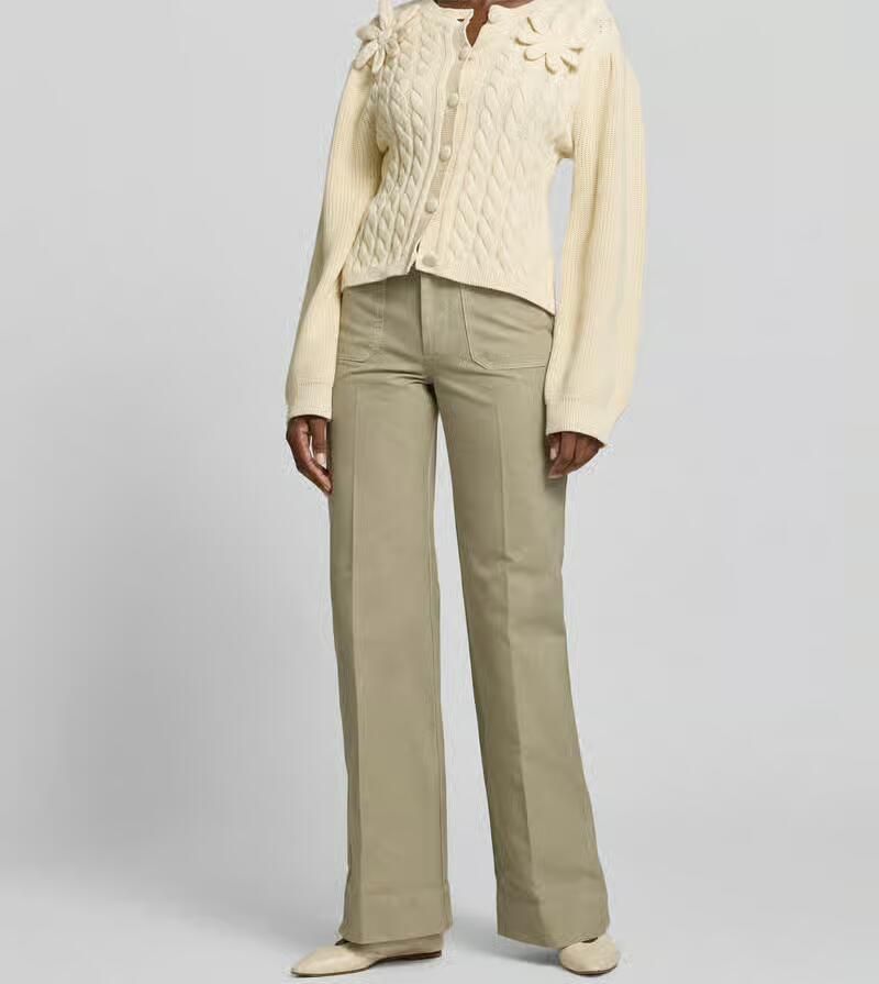 Victoria Beckham wide fit broek met opgestikte zakken - Foto 3