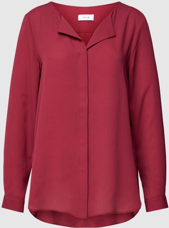 Vila Dames Bordeaux V-hals Blouse Red Dames