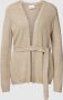 Vila Mantel Ril Cardigan L S Natural Melange - Thumbnail 3