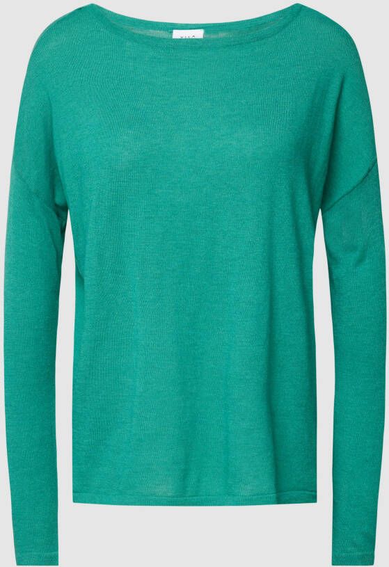 Vila Gebreide pullover met extra brede schouders model 'Viabella'