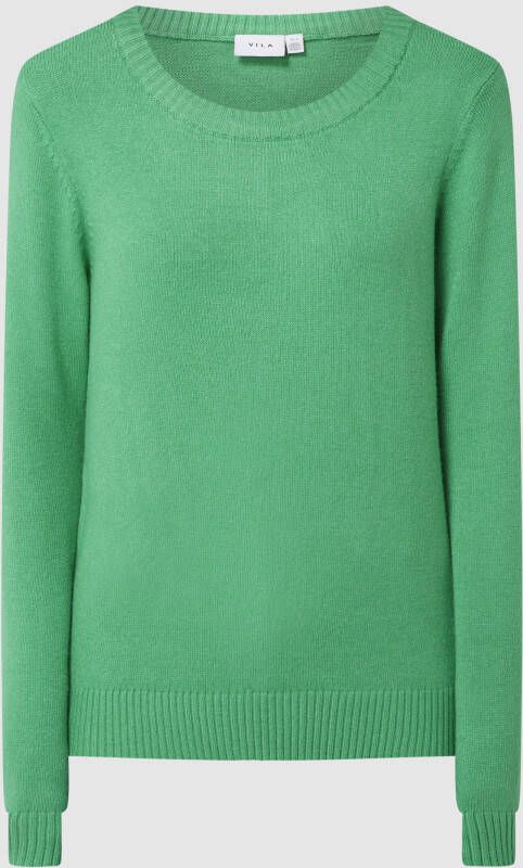 Vila Gebreide pullover met ribboorden model 'Viril' - Foto 4