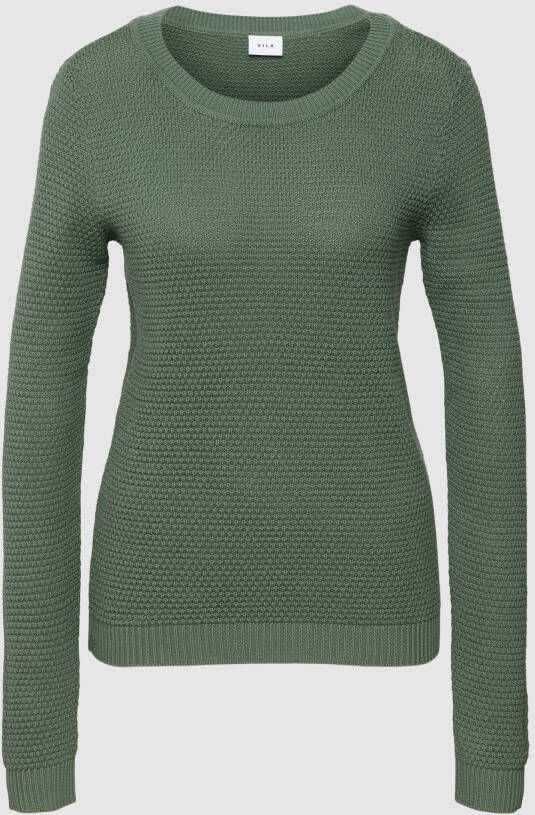 Vila Gebreide pullover met structuurmotief model 'Vidalo O-Neck'