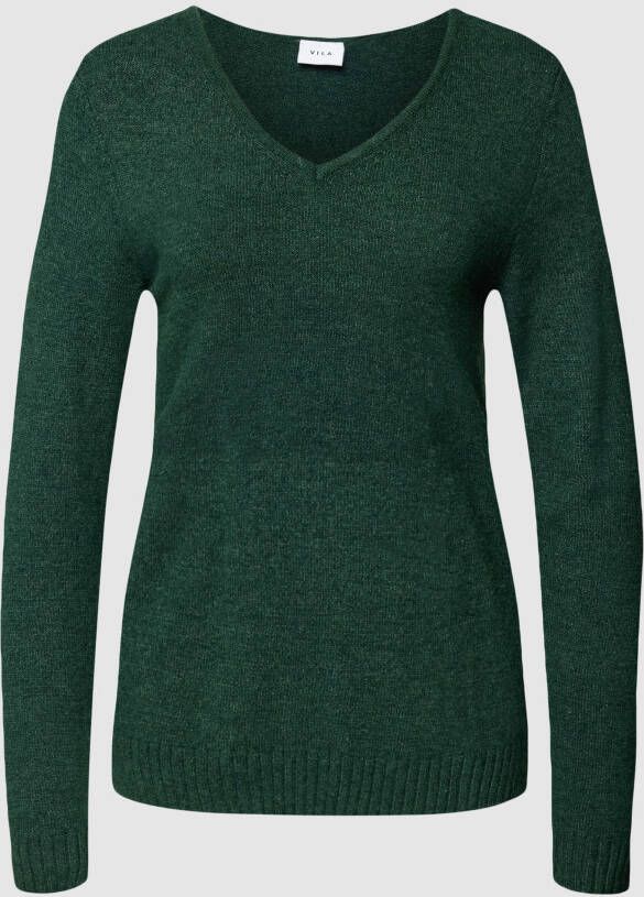 Vila Gebreide pullover met V-hals model 'Viril'