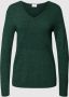 Vila Trui met V-hals VIRIL V-NECK L S KNIT TOP NOOS - Thumbnail 2