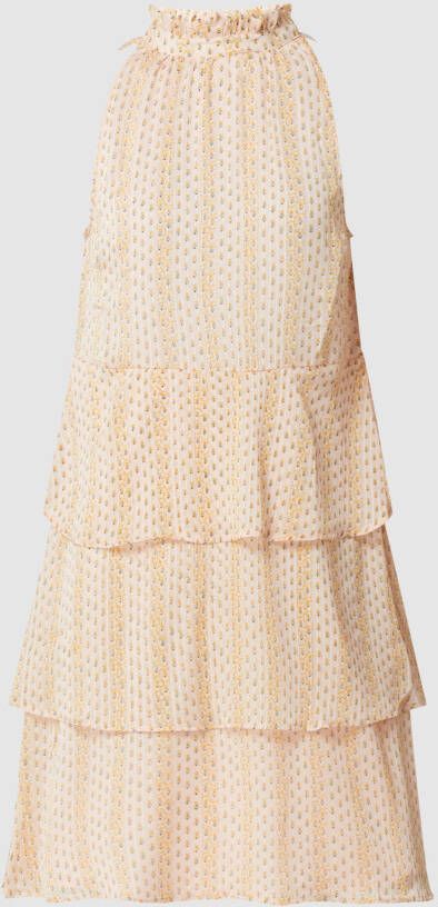 Vila Jurk van chiffon in laagjeslook model 'Mara'