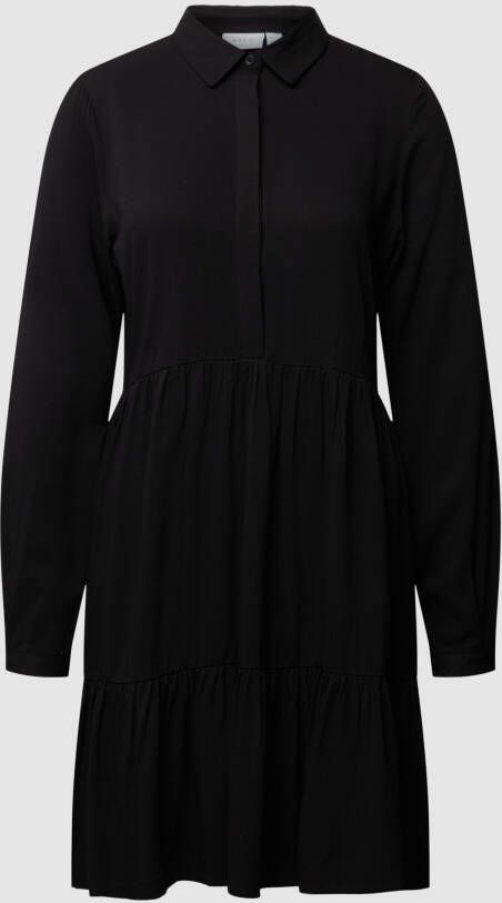 Vila Knielange jurk met korte knoopsluiting model 'Vimorose'