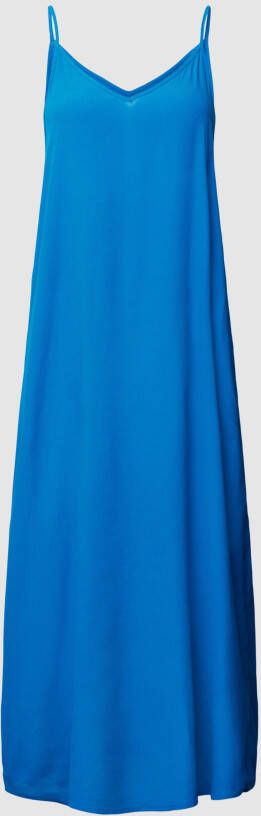 Vila Knielange jurk van viscose met hartvormige hals model 'ROMA'