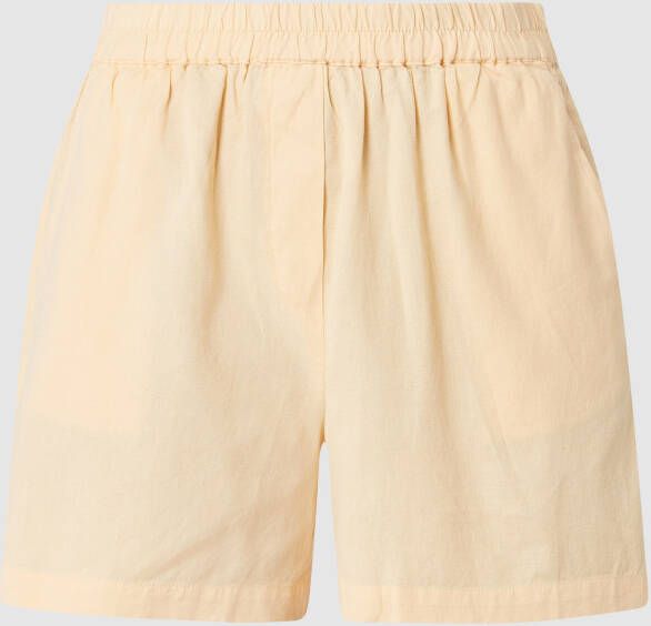 Vila Korte broek van een mix van katoen en linnen model 'Chellie'