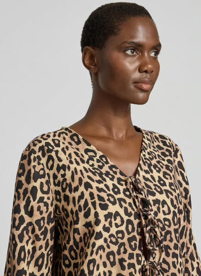 Vila Blouse met kimonomouwen en vetersluiting model 'PRISILLA' - Foto 3