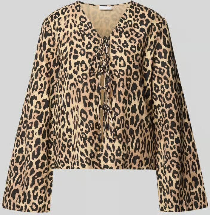 Vila Blouse met kimonomouwen en vetersluiting model 'PRISILLA' - Foto 4