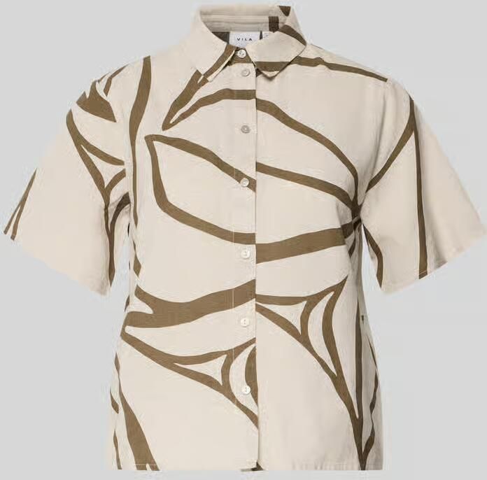 Vila Blouse van viscosemix met knoopsluiting model 'PRISILLA' - Foto 4