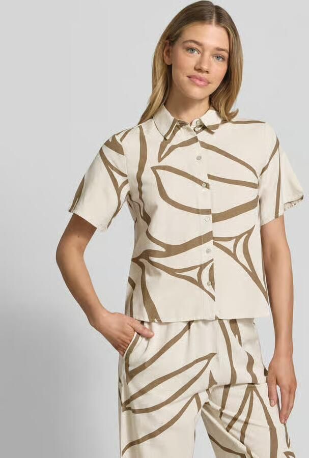 Vila Blouse van viscosemix met knoopsluiting model 'PRISILLA' - Foto 4