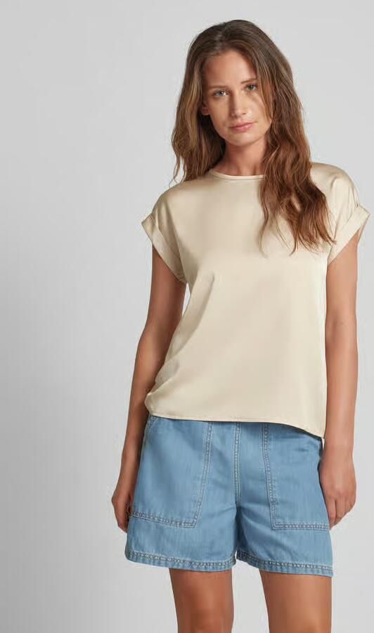 Vila Blouseshirt met gefixeerde mouwomslagen model 'VIELLETTE' - Foto 7
