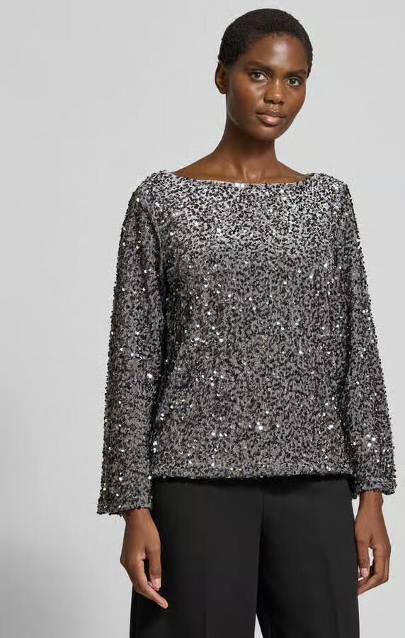 Vila Blouseshirt met pailletten model 'FAITH' - Foto 3