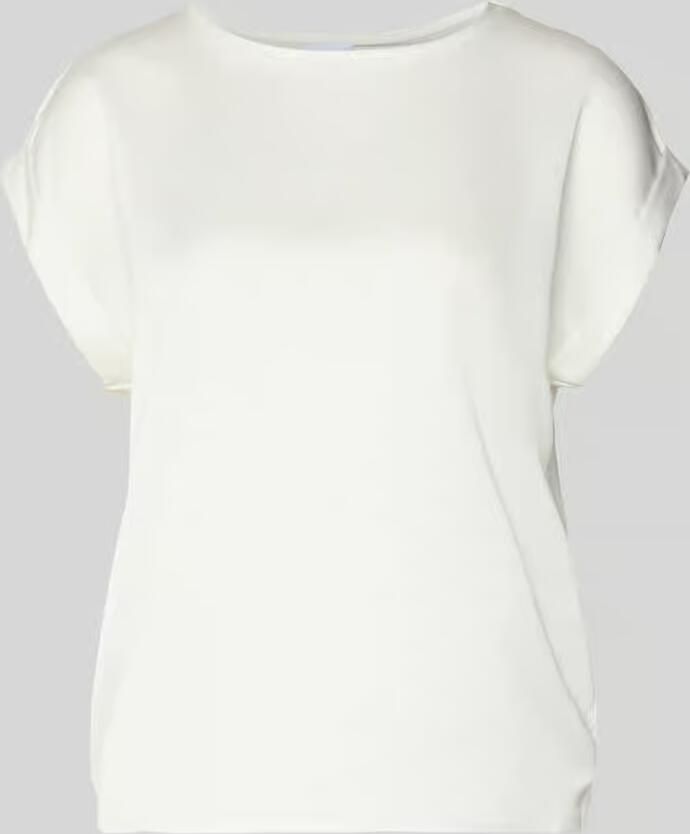 Vila Korte Mouwen Satijnen T-shirt voor Vrouwen White Dames - Foto 5