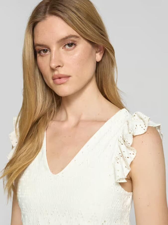 Vila Blousetop met broderie anglaise model 'AMALINA' - Foto 5
