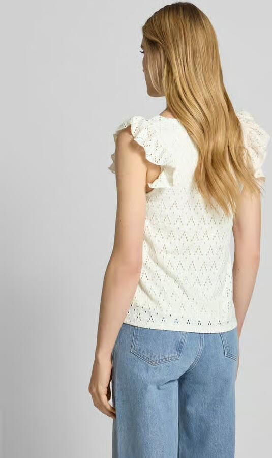 Vila Blousetop met broderie anglaise model 'AMALINA' - Foto 7