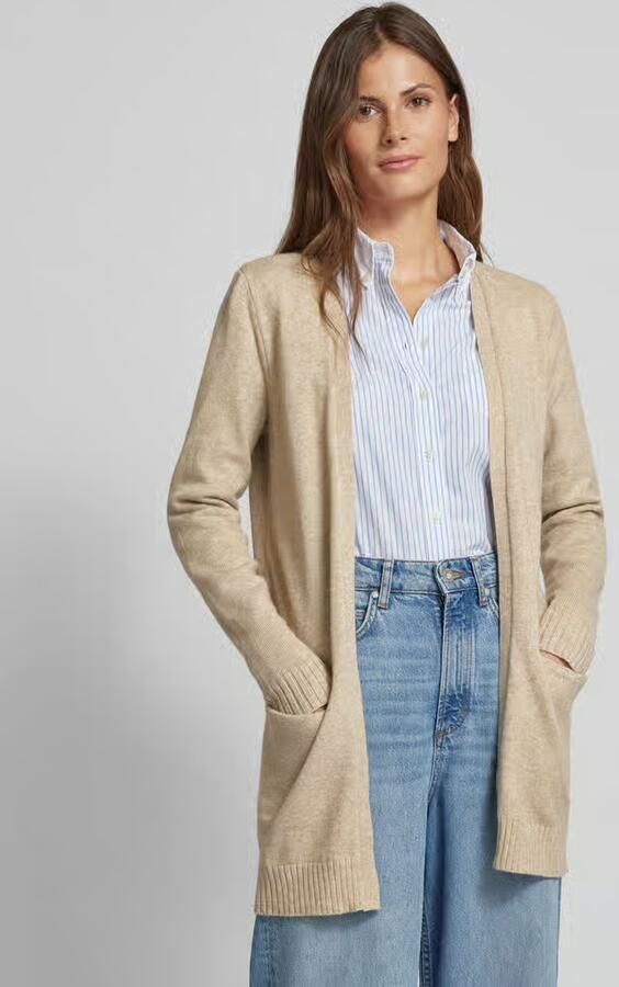 Vila Beige Gebreid Vest Herfst Winter Collectie Beige Dames - Foto 12