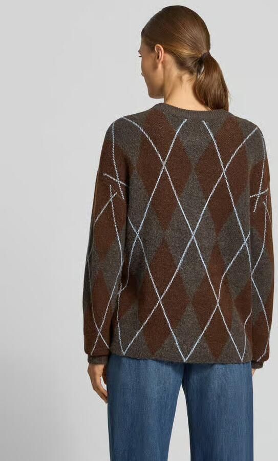 Vila Gebreide pullover in all-over look model 'argyle' - Foto 4